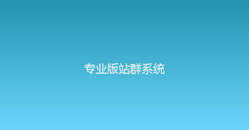专业版站群系统 封面图