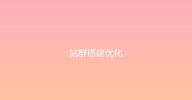 站群搭建优化 封面图